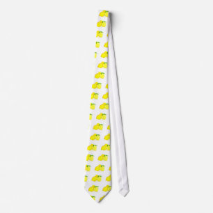 Watercolor Yellow lemons fruits tropical Neck Tie