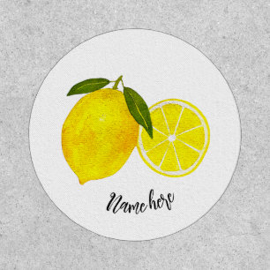Watercolor Yellow Lemons Patch