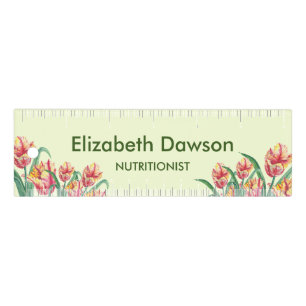 Watercolor Yellow Parrot Tulip Illustration Office Ruler