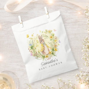 Watercolor Yellow Peter Rabbit Baby Shower Favor Bag