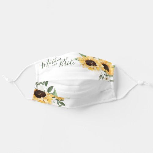 Watercolor Yellow Sunflower Mother Of the Bride Adult Cloth Face Mask