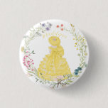 Watercolor Yellow Trail Maid  Button