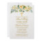 Watercolor Yellow White Floral First Communion
