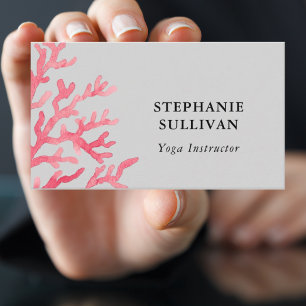 Watercolor Yoga Instructor Business Card
