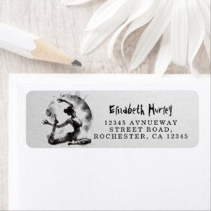 Watercolor Yoga Reiki One-Legged King Pigeon Pose Label