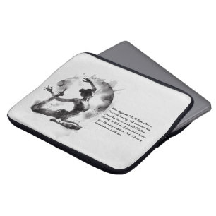 Watercolor Yoga Reiki One-Legged King Pigeon Pose Laptop Sleeve