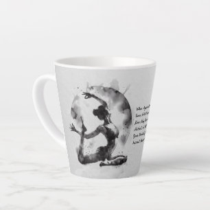 Watercolor Yoga Reiki One-Legged King Pigeon Pose Latte Mug