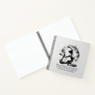 Watercolor Yoga Reiki One-Legged King Pigeon Pose Notebook