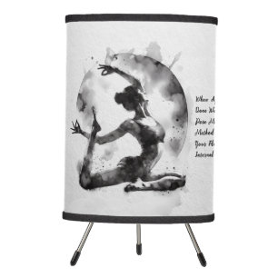 Watercolor Yoga Reiki One-Legged King Pigeon Pose Tripod Lamp