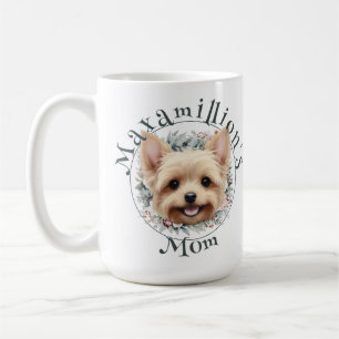Watercolor Yorkie and Floral Wreath Coffee Mug
