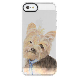 Watercolor Yorkie Yorkshire Terrier Cute dog pet Clear iPhone SE/5/5s Case