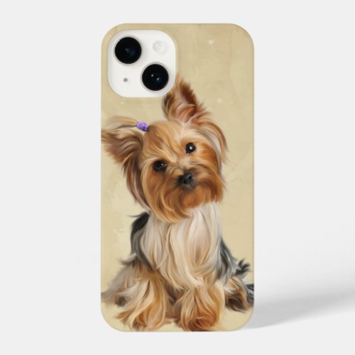 Watercolor Yorkie Yorkshire Terrier Dog Pet Animal iPhone 14 Case