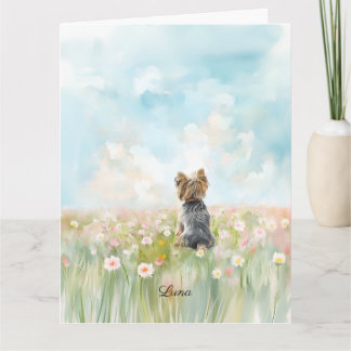 Watercolor Yorkshire Terrier Card, Sympathy Card