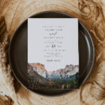Watercolor Yosemite National Park Skyline Wedding Invitation<br><div class="desc">This wedding invitation features a watercolor painting of Yosemite National Park. Easily edit *most* wording to meet your event needs. Change the background color and add your own photo to the backside if you like.</div>