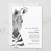 Watercolor Zebra | Baby Shower invitation (Front)