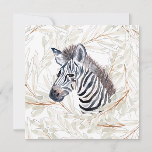 Watercolor Zebra Card