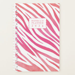 Watercolor Zebra Personalized Weekly Planner