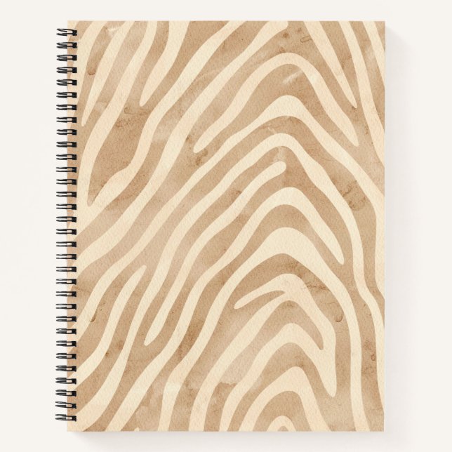 Watercolor Zebra Print Notebook (Front)