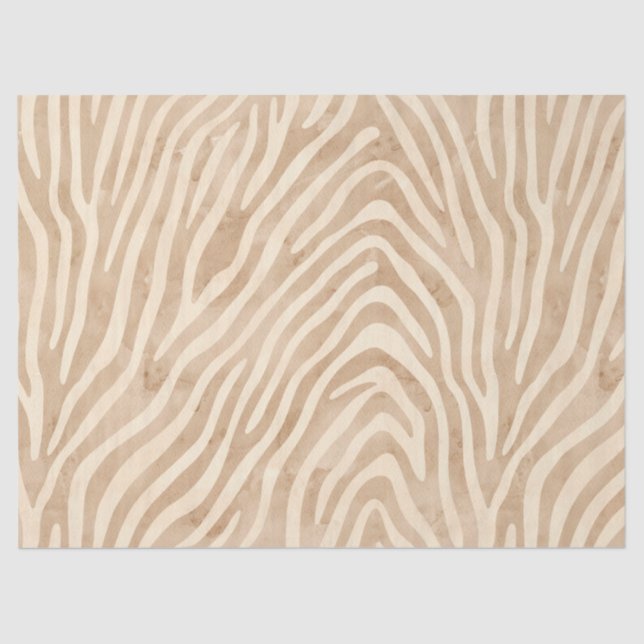 Watercolor Zebra Print Tissue Paper (Front)