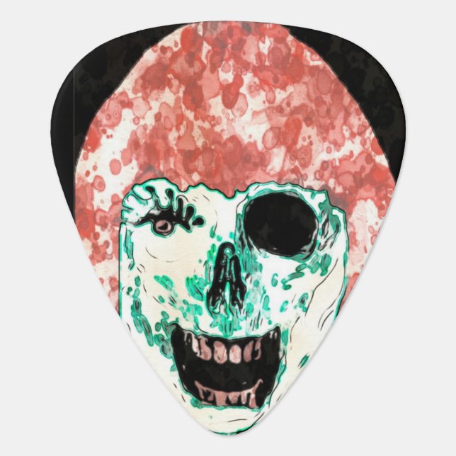 Watercolor Zombie Guitar Picks (Front)