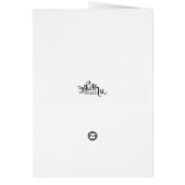 WatercolorBlue floral blank card 5"x7" (Back)