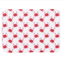 watercolorcute red crabs beach design swaddle blanket