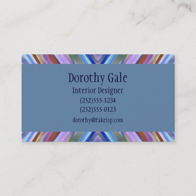 Watercolored - Brightly Colored Abstract Business Card (Front)