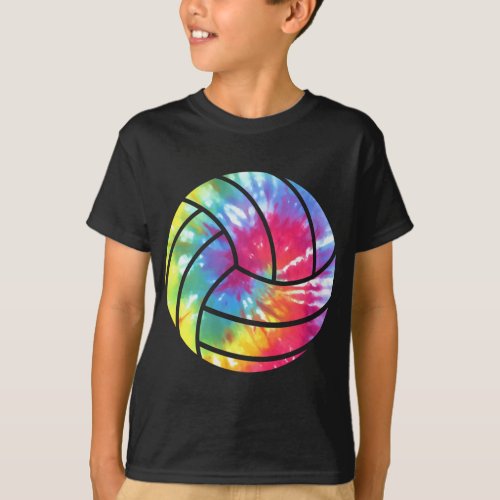 Watercolored Volleyball Player Hippie Colorful T_Shirt