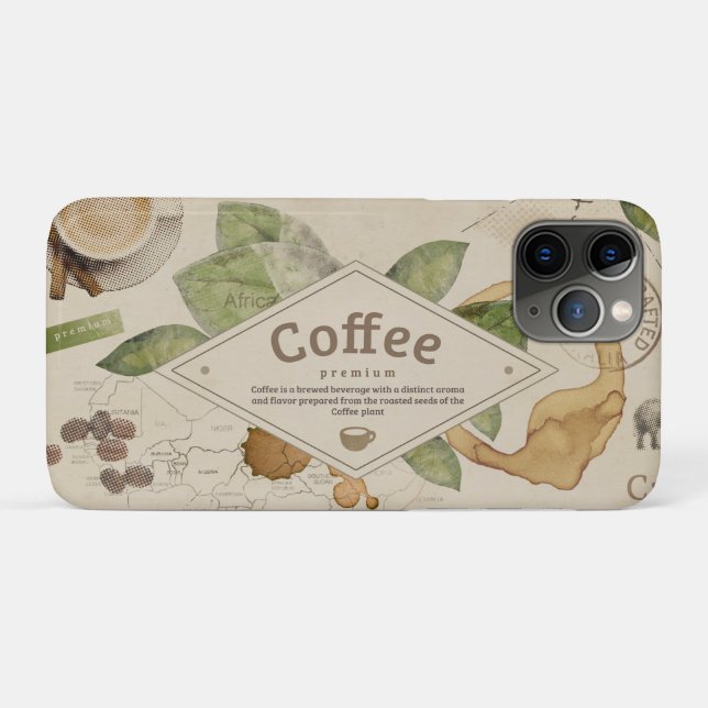 WatercolornCoffee Collage  Case-Mate iPhone Case (Back (Horizontal))