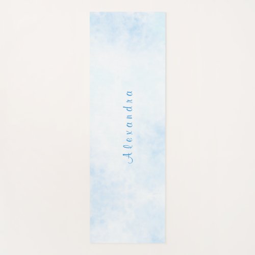 Watercolors Blue Sky Personalized  Yoga Mat
