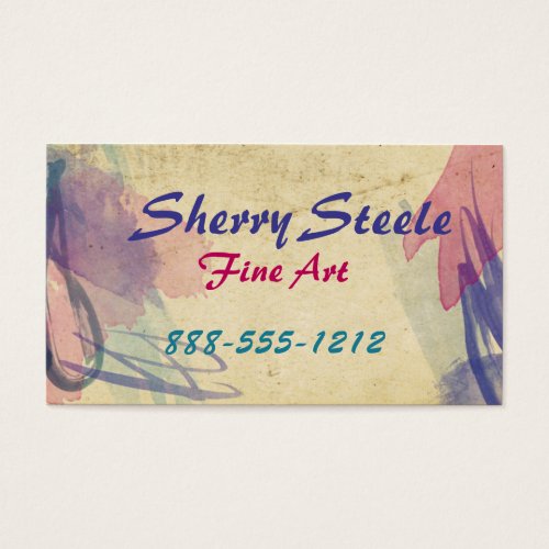 Watercolors Canvas Business Cards