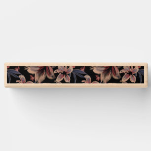 Watercolors Crimson Floral on Black Topple Tower