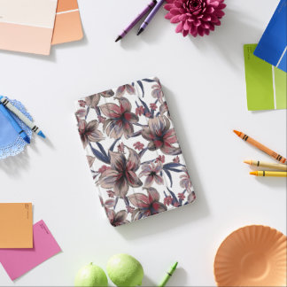 Watercolors Crimson Floral on White iPad Mini Cover