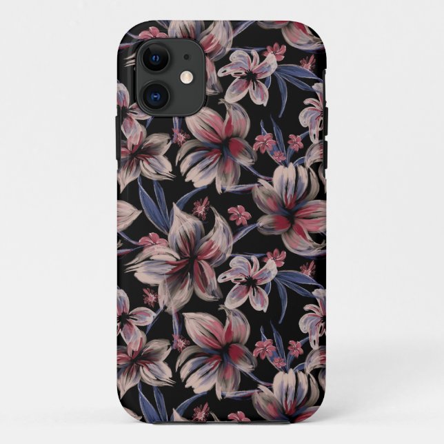 Watercolors Crimson on Black  Case-Mate iPhone Case (Back)