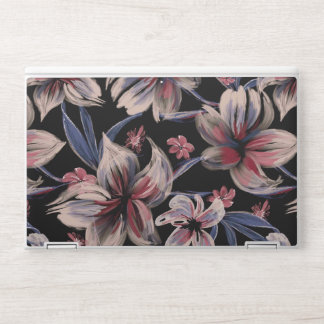 Watercolors Crimson on Black HP Laptop Skin