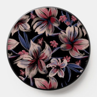 Watercolors Crimson on Black PopSocket