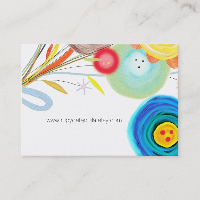 Watercolors Floral Business Card (Front)