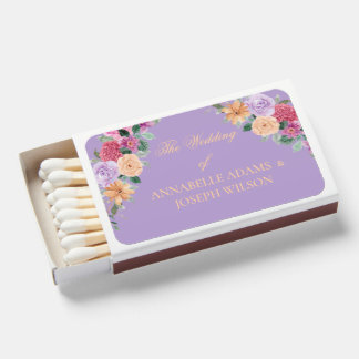 watercolors Florals Modern Botanical Wedding Matchboxes