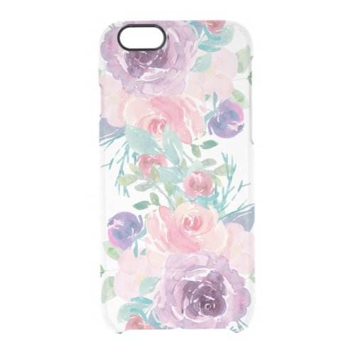 Watercolors Flowers Bouquet Composition 4 Clear iPhone 66S Case