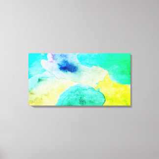 Watercolors Green Modern Canvas Print Wall Art