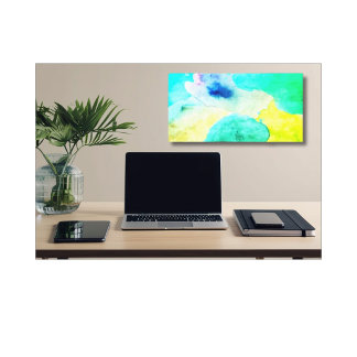 Watercolors Green Modern Canvas Print Wall Art