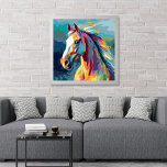 Watercolors Horse Head Illustration Poster<br><div class="desc">A beautiful watercolor illustration of a horse's head in a pop art style.</div>