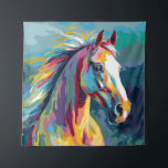 Watercolors Horse Head Illustration Tapestry<br><div class="desc">A beautiful watercolor illustration of a horse's head in a pop art style.</div>