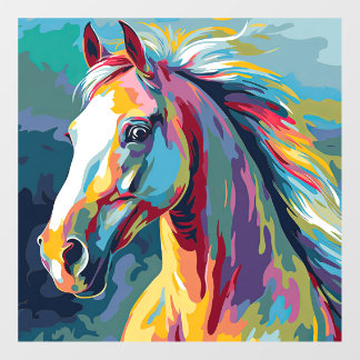 Watercolors Horse Head Illustration Wall Decal