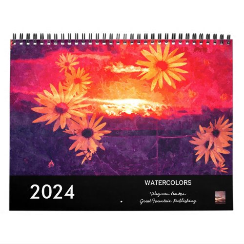 Watercolors Landscapes 2024 Calendar