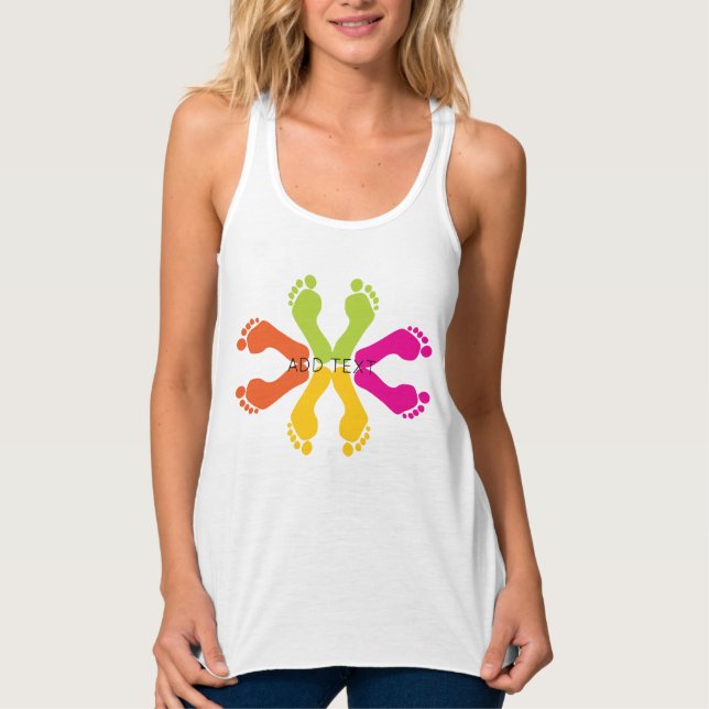 Watercolors long feet tank top (Front)