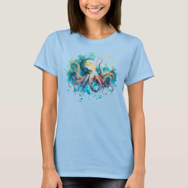 Watercolors octopus illustration T-Shirt (Front)