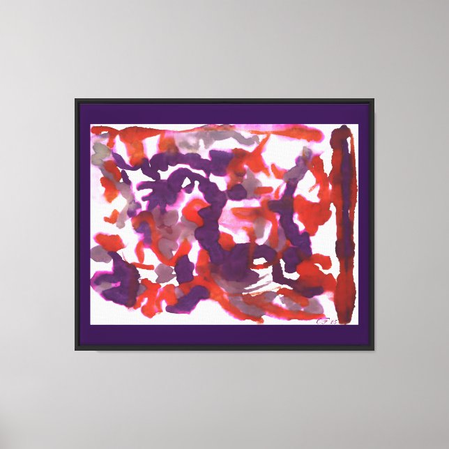 Watercolors of Red & Purple Canvas Print (Front)