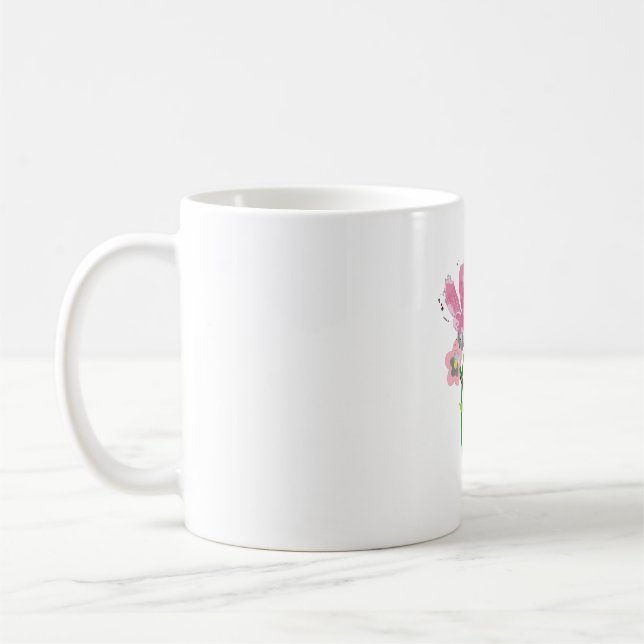Watercolors painting rose for MOM Coffee Mug (Left)