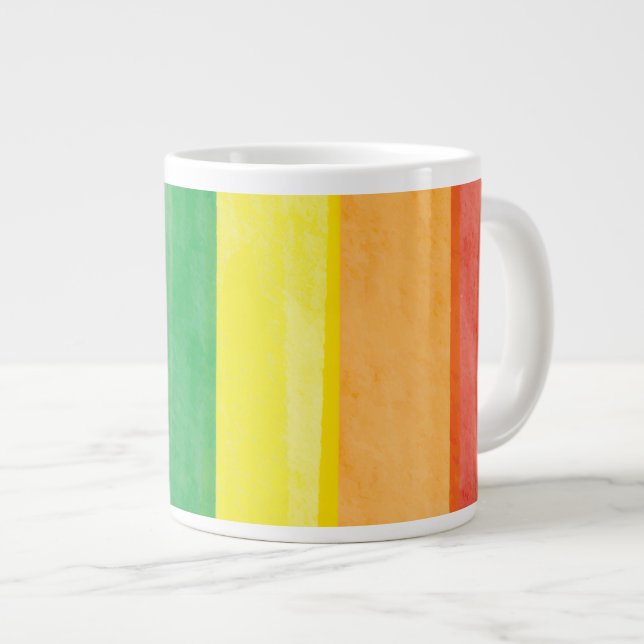 Watercolors Pride Rainbow Giant Coffee Mug (Front Right)